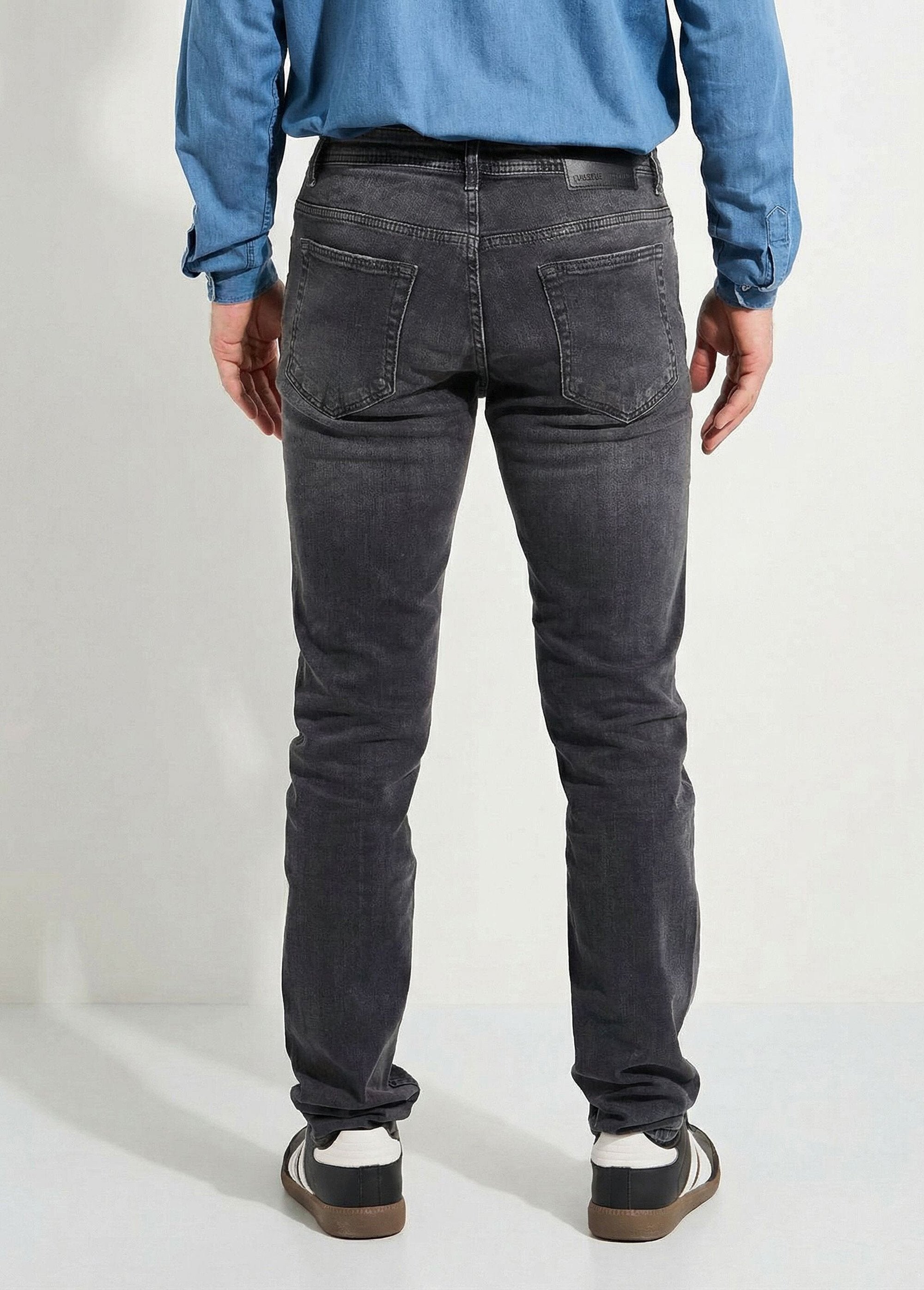 Straight_5-pocket_stretch_denim_jeans_Charcoal_grey_DO1_slim