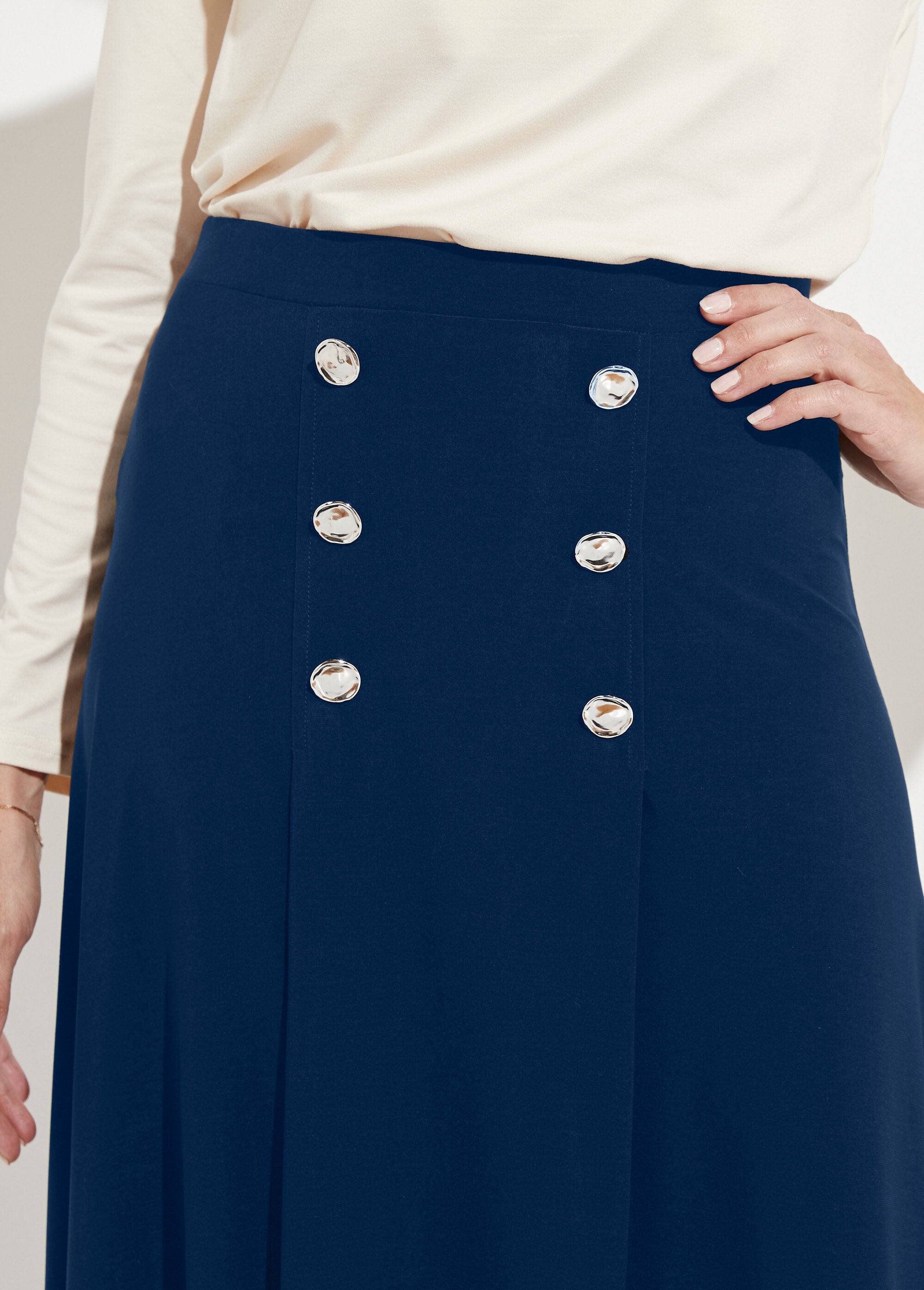 Mid-length_plain_knit_flared_skirt_with_bridge_Marine_DE1_slim