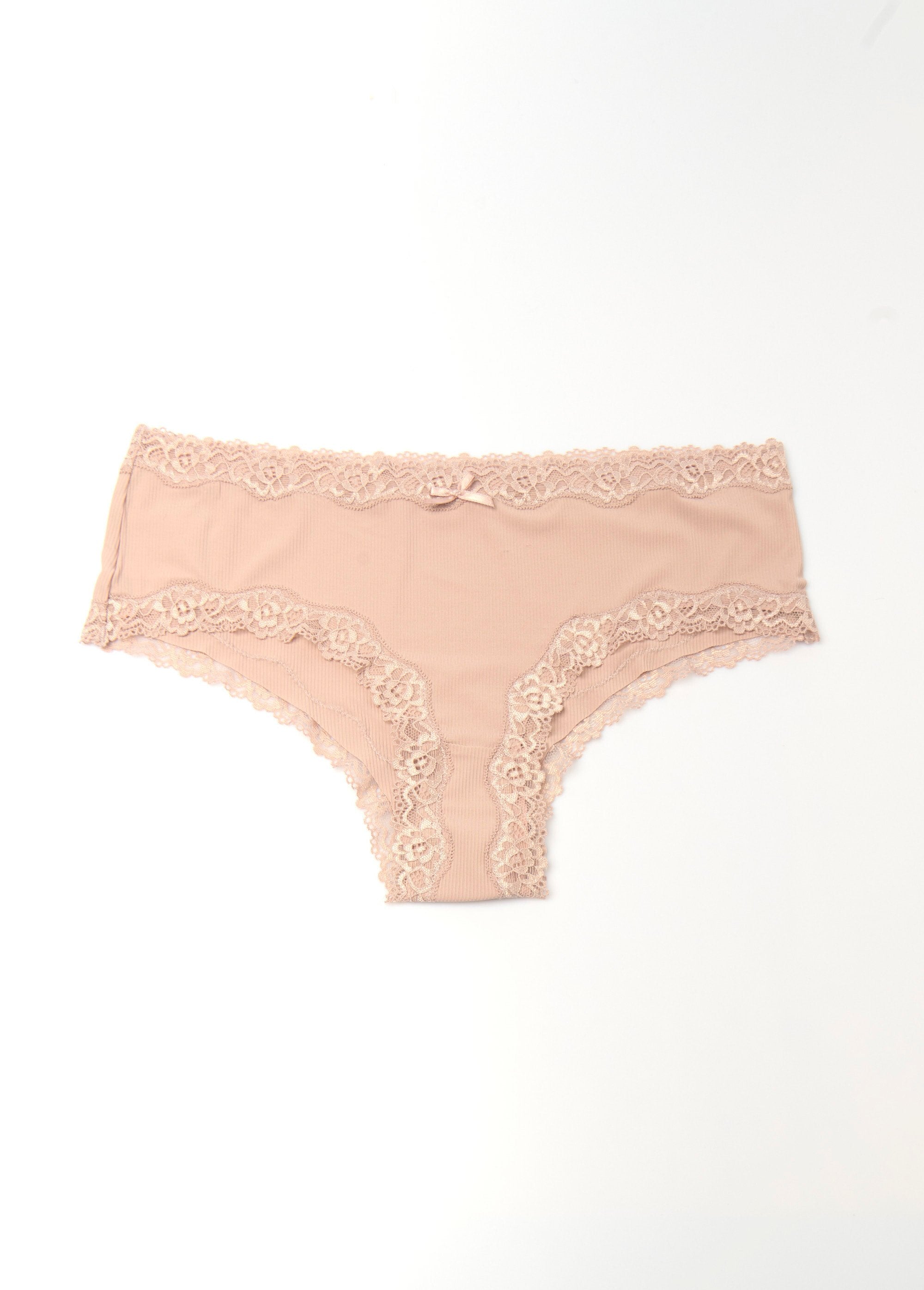 Pack_of_2_microfiber_shorties_with_lace_edge_White_and_pink_DE2_slim