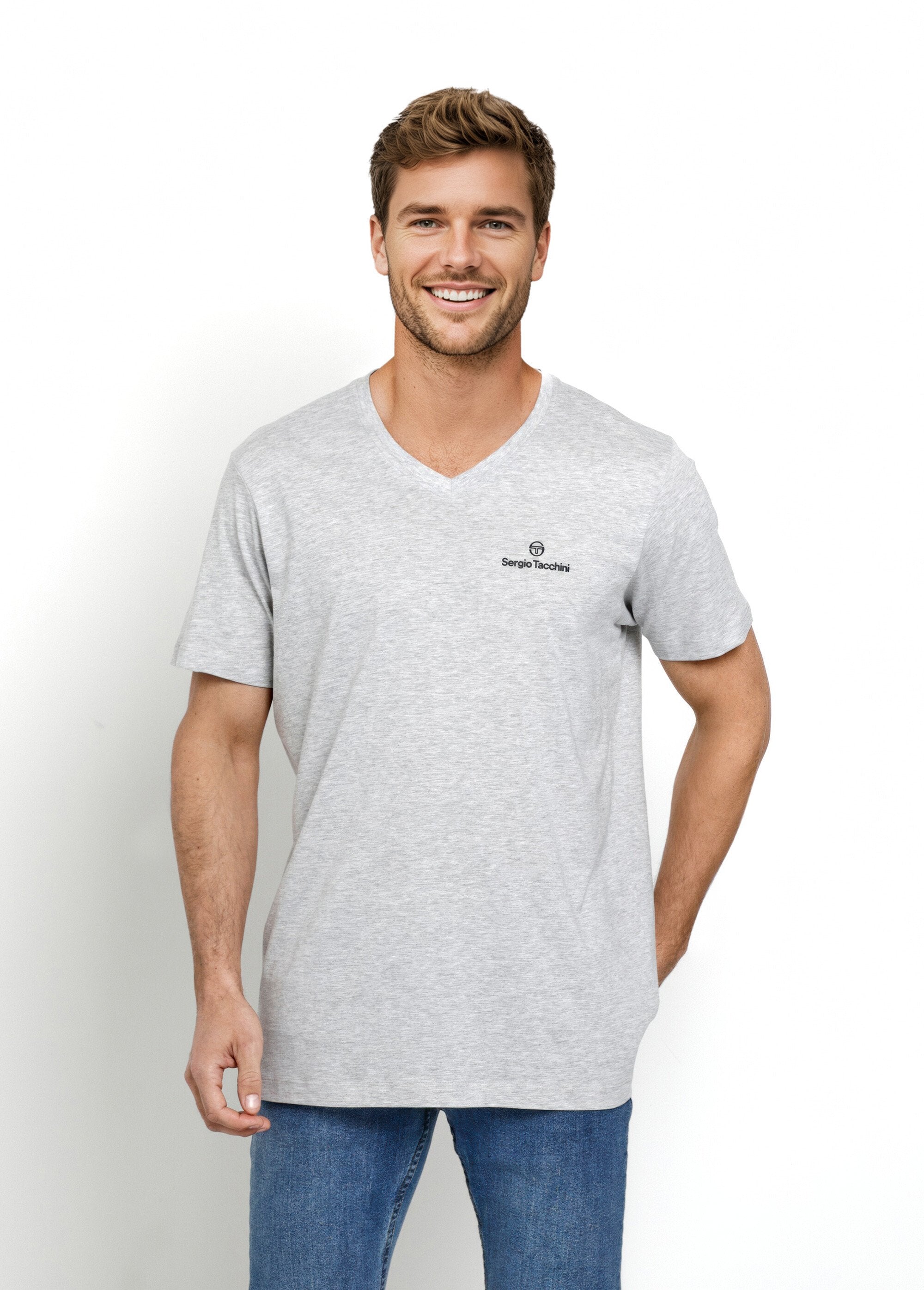Heathered_V-neck_T-shirt_with_short_sleeves_Gray_FA1_slim