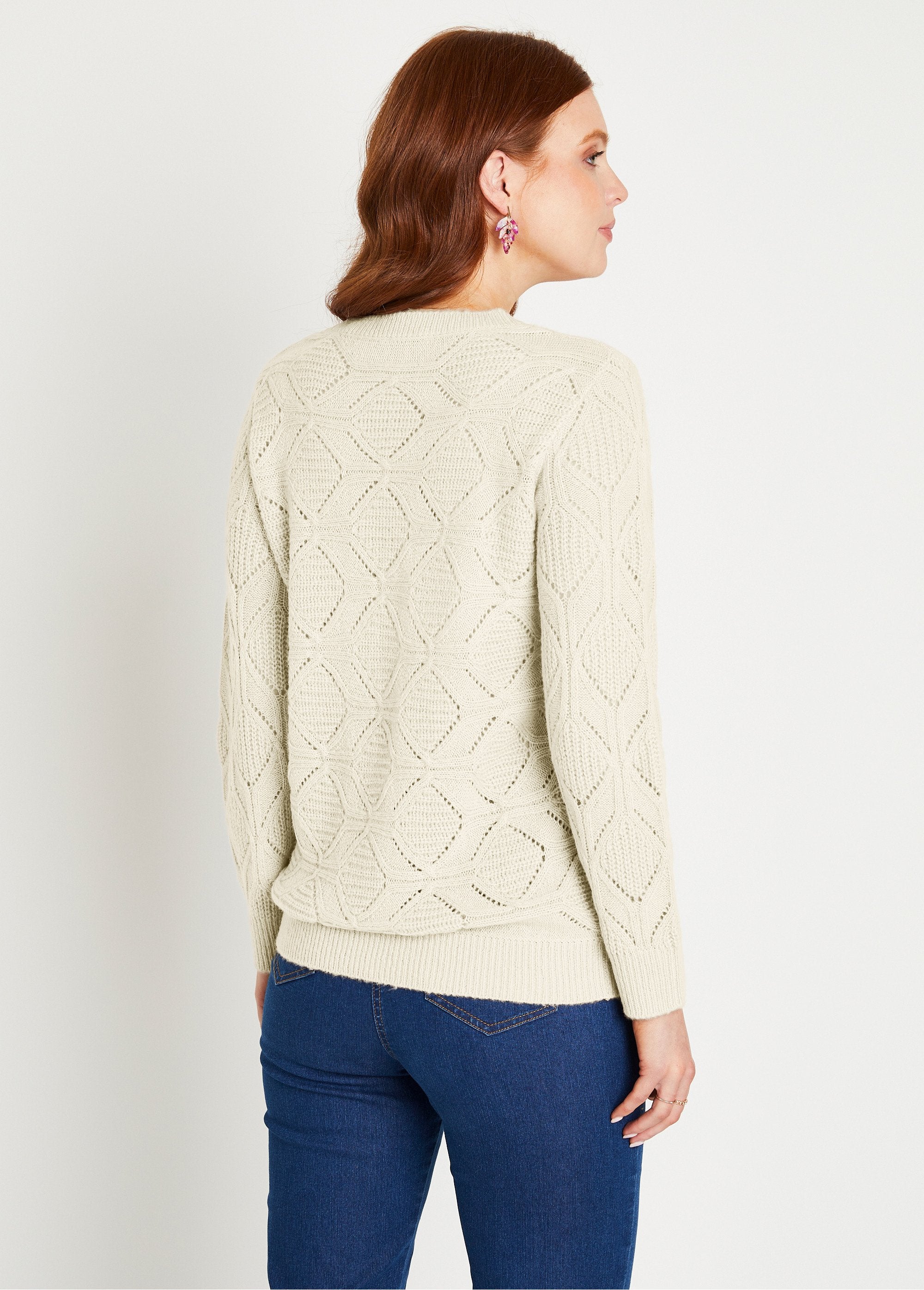 Plain_mid-length_tunic_sweater_with_openwork_knit_round_neck_Ecru_DO1_slim