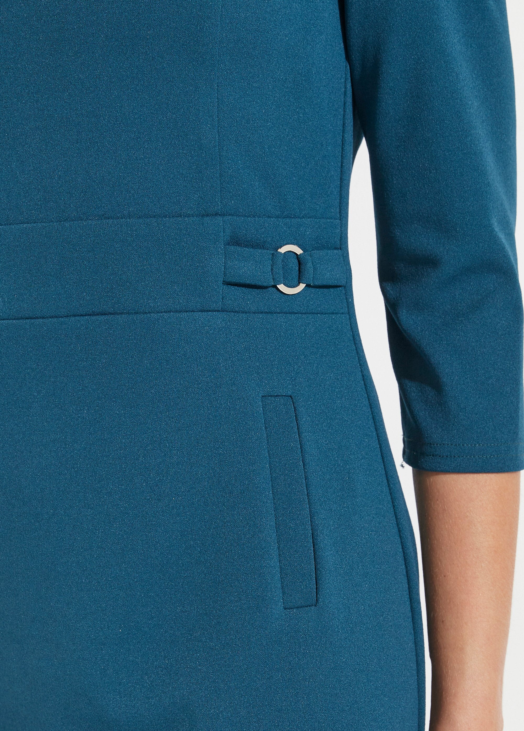 Straight_dress_with_3/4_sleeves_in_soft_knit_Duck_DE2_slim