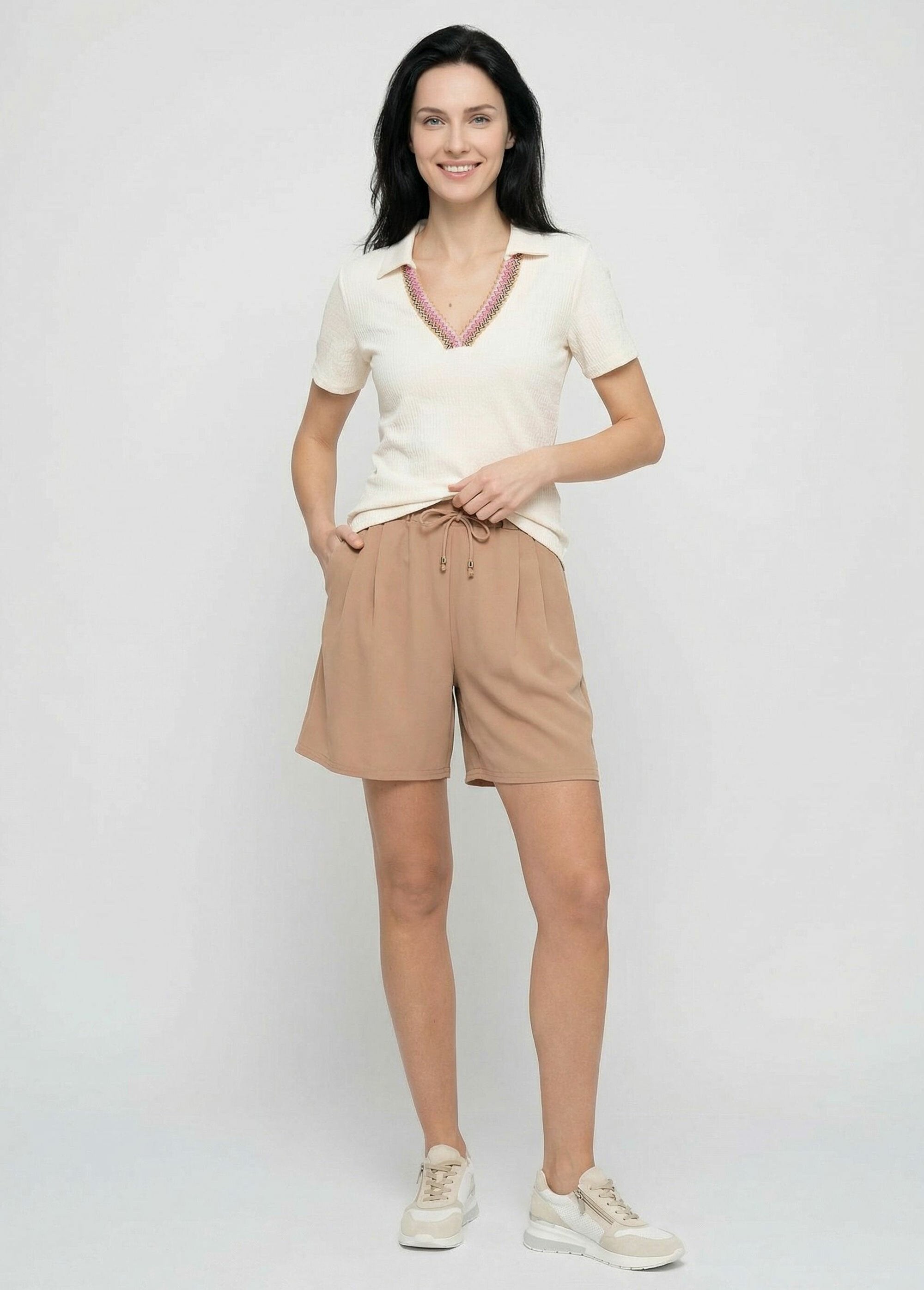 Tunique_gaufrée_col_V_fantaisie_Beige_SF1_slim