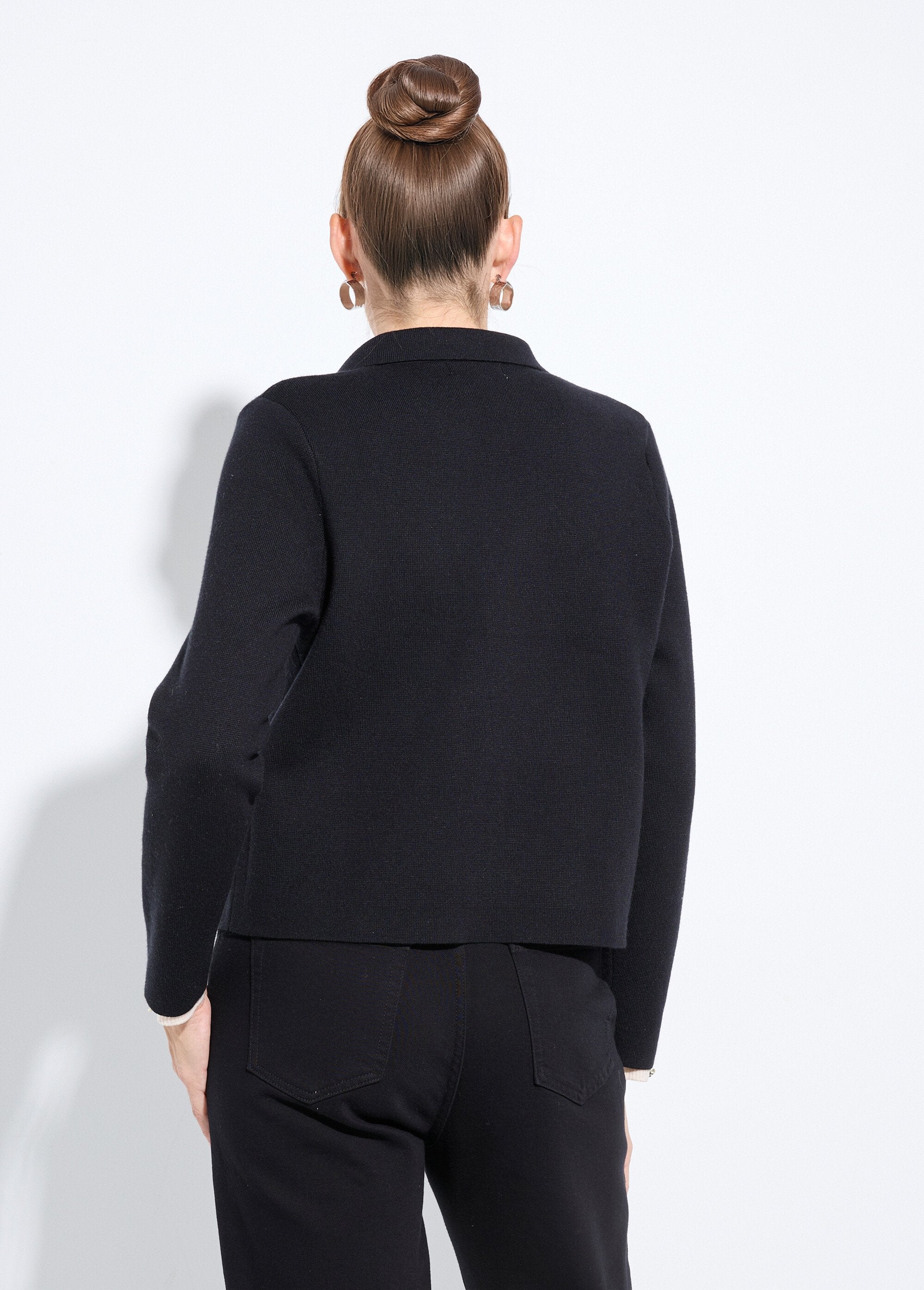 Short_plain_jacquard_jacket_with_tailored_collar_Black_DO1_slim