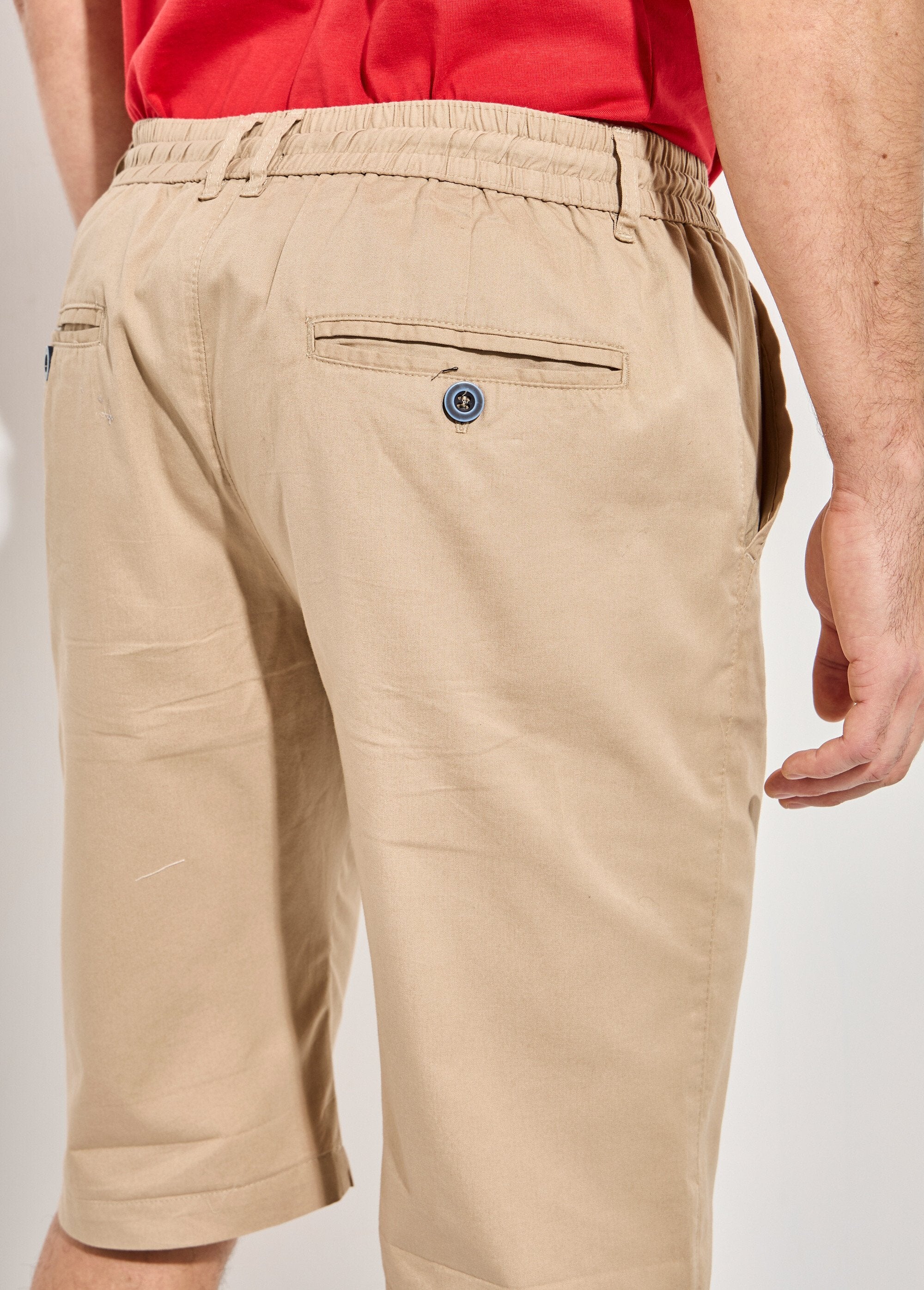Bermuda_coton_ceinture_élastiquée_-_lot_de_2_Marine_et_beige_DE2_slim