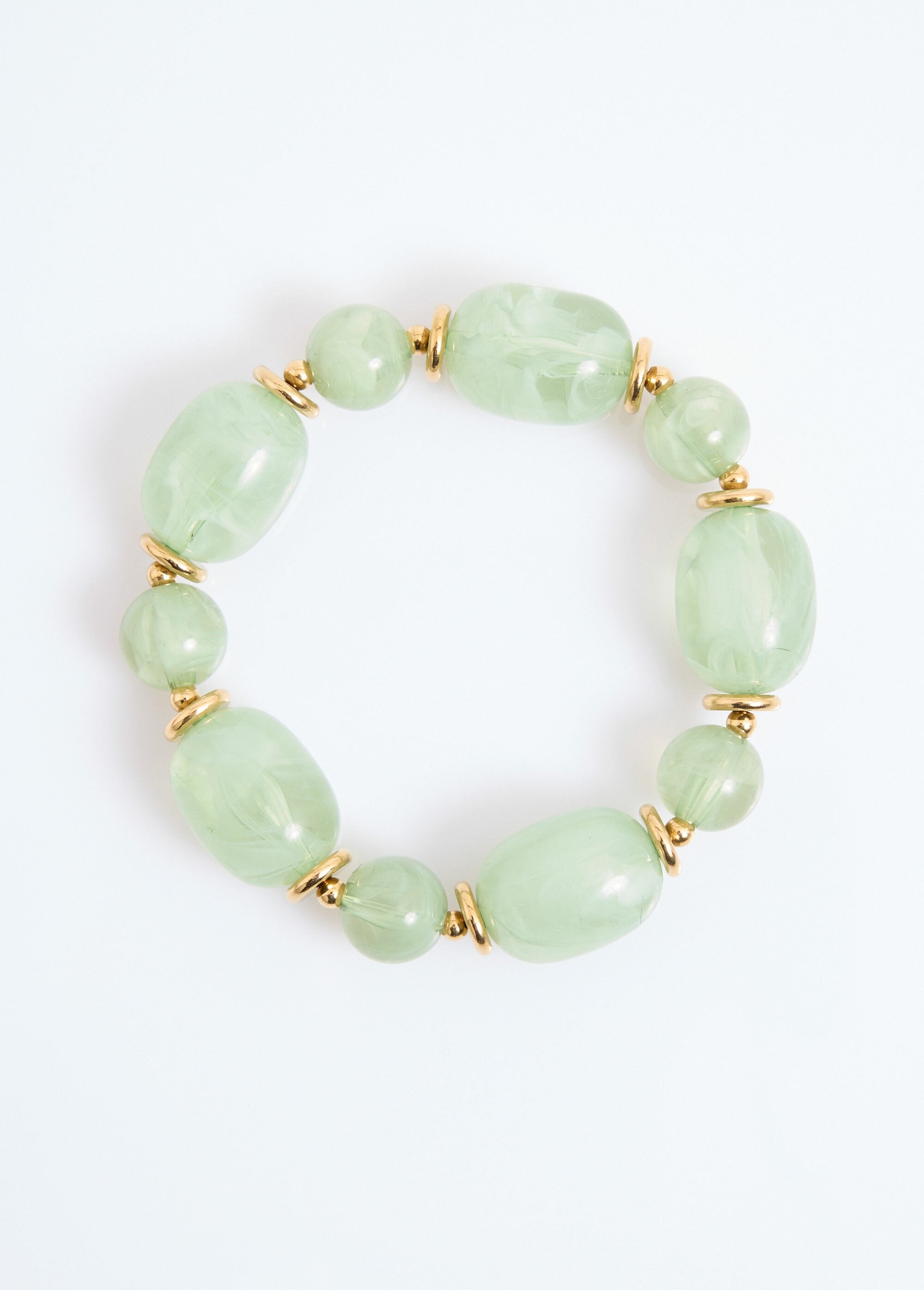 Oval_beaded_bracelet,_resin_and_metal_Green_DE1_slim