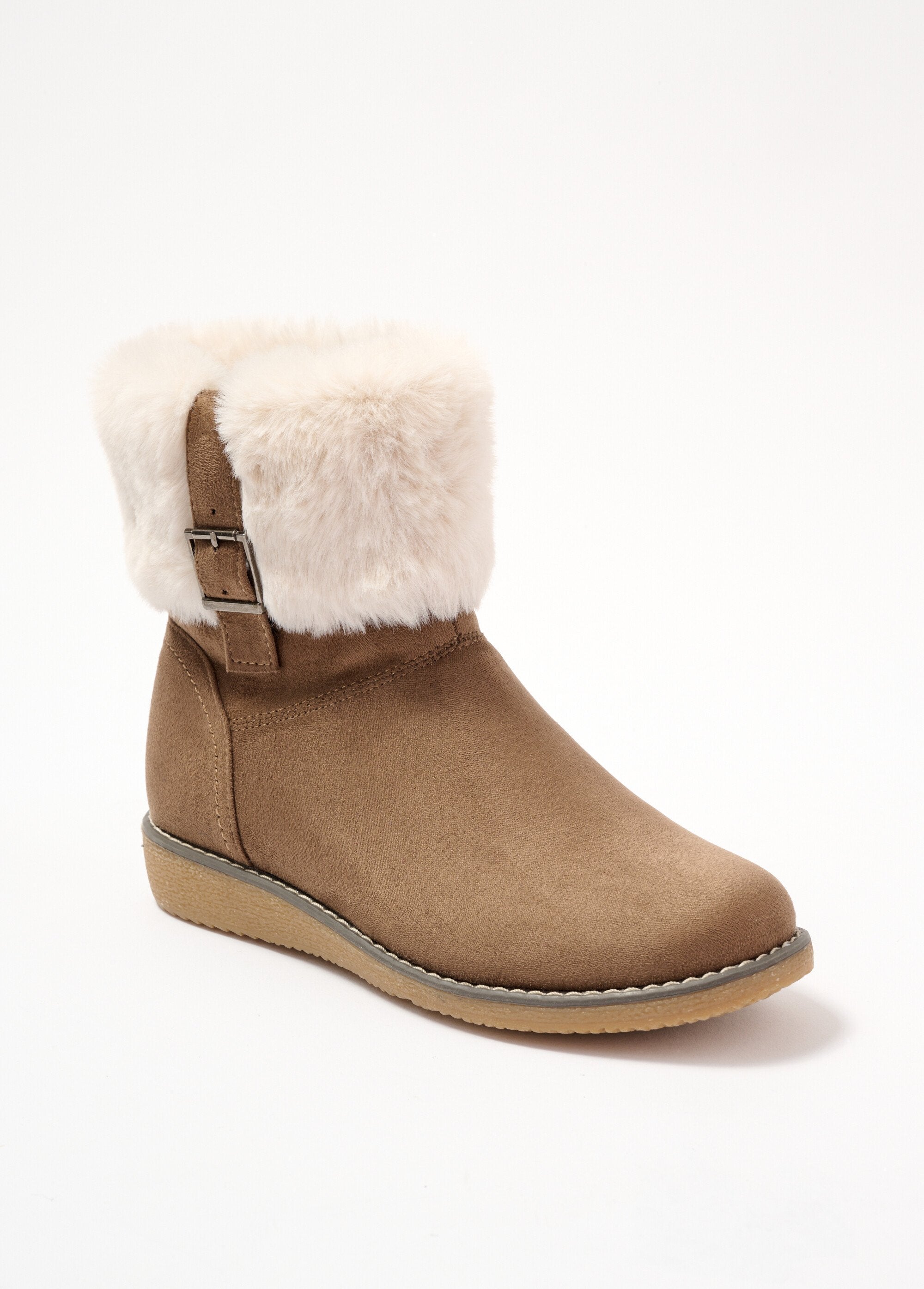 Vegan_faux-fur_cuff_boots_comfort_width_Brown_FA1_slim