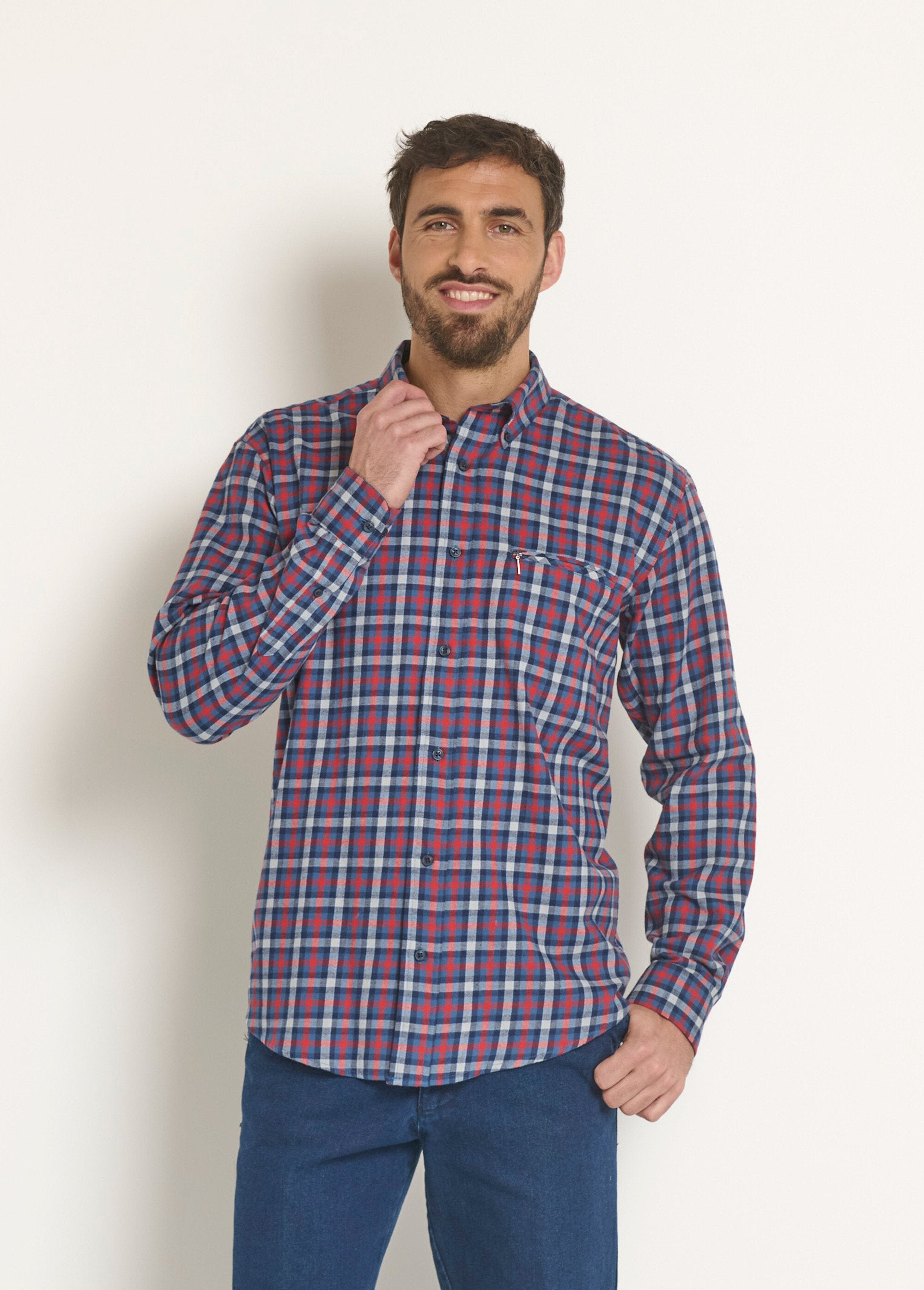 Flannel_shirt_with_contrasting_details,_dark_Red_tiles_FA1_slim