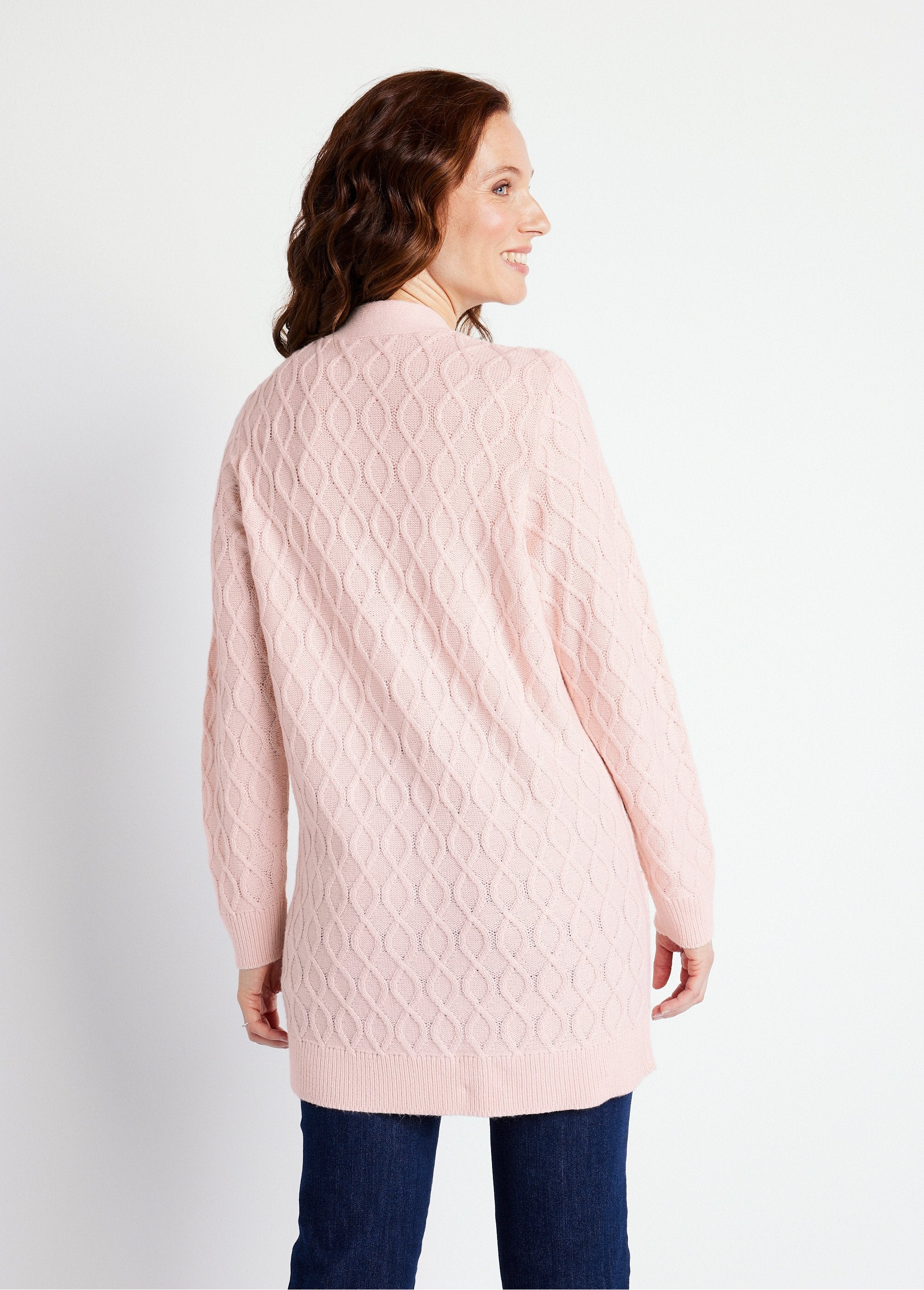 Long_buttoned_cable-knit_V-neck_cardigan_Pink_DO1_slim