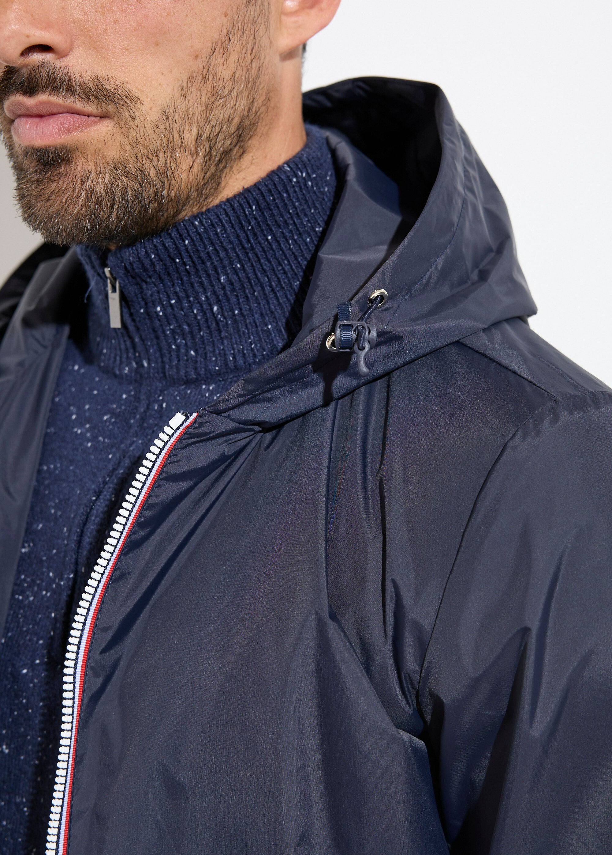 Parka_longue_déperlante_tendance_Marine_DE1_slim