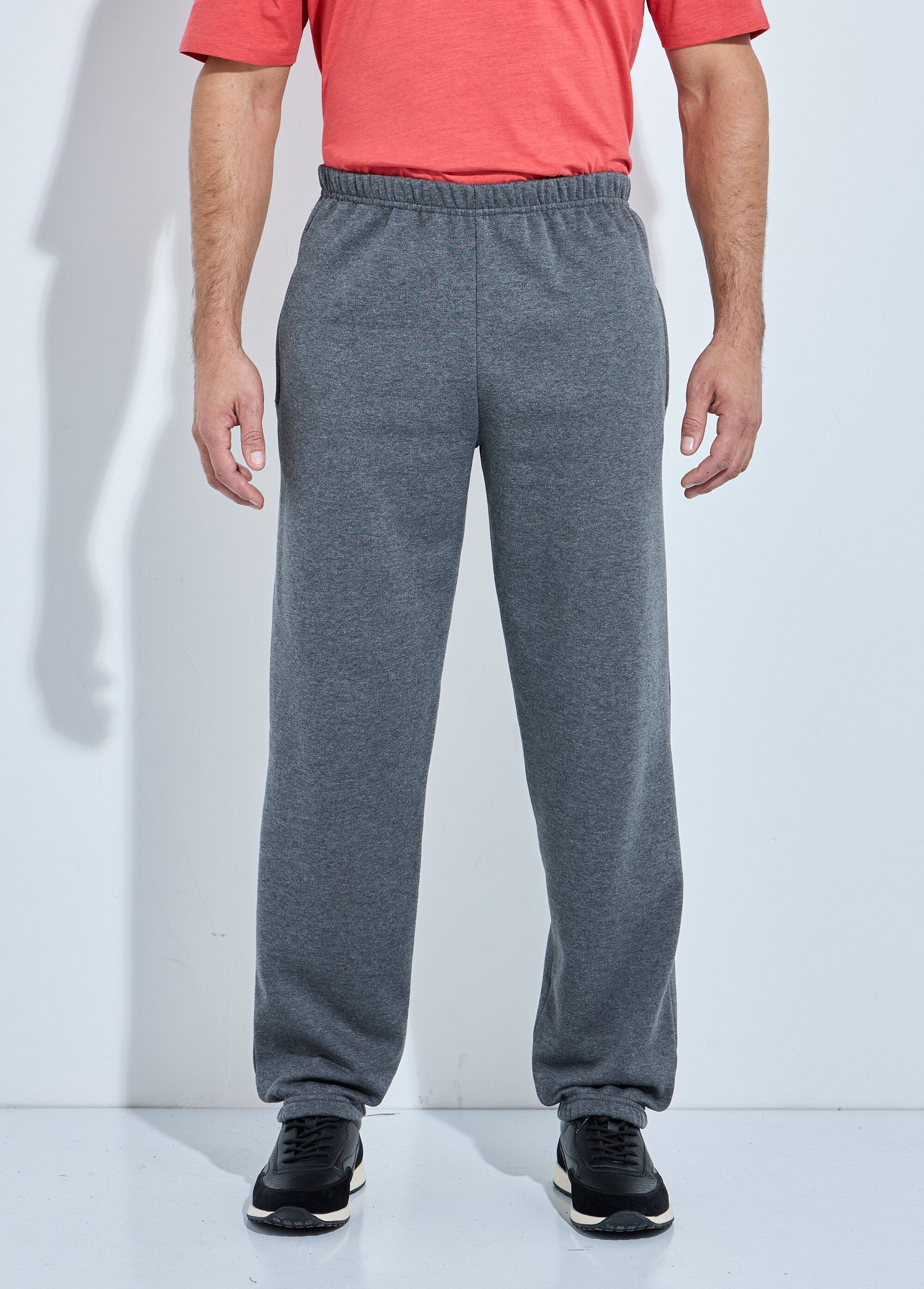 Fleece_jogging_pants_with_elasticated_hem_and_waistband_Charcoal_grey_FA1_slim