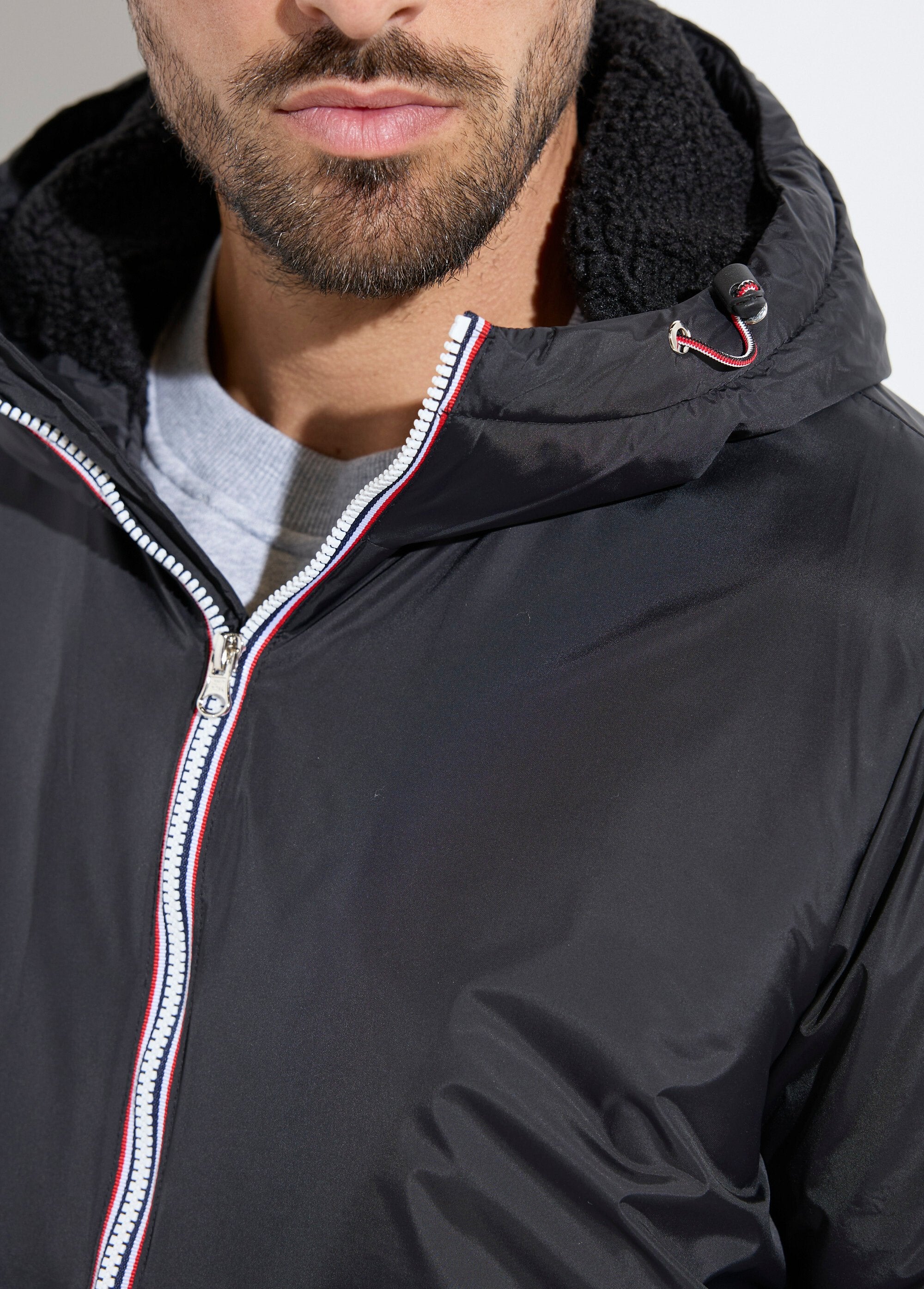 Parka_longue_déperlante_tendance_Kaki_DE1_slim
