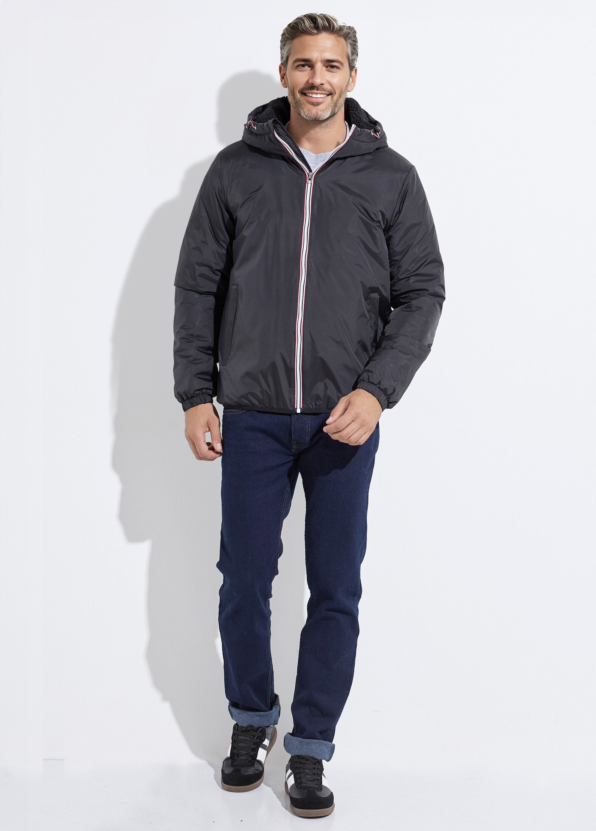 Parka_longue_déperlante_tendance_Kaki_SF1_slim