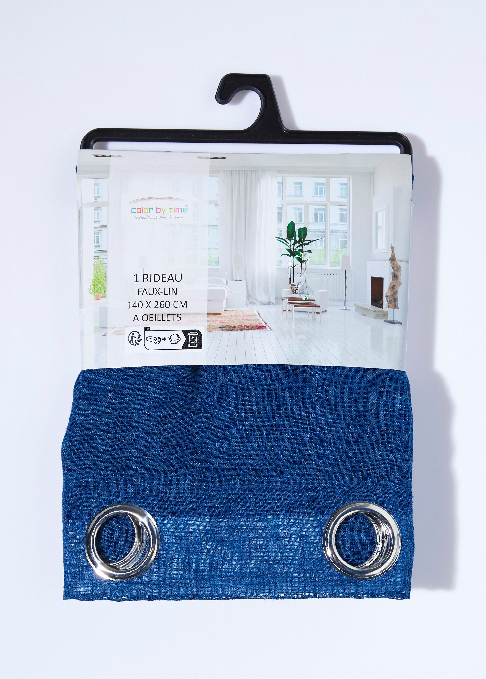 Single-panel_curtain_with_eyelets,_woven_linen_type_Navy_blue_DE2_slim