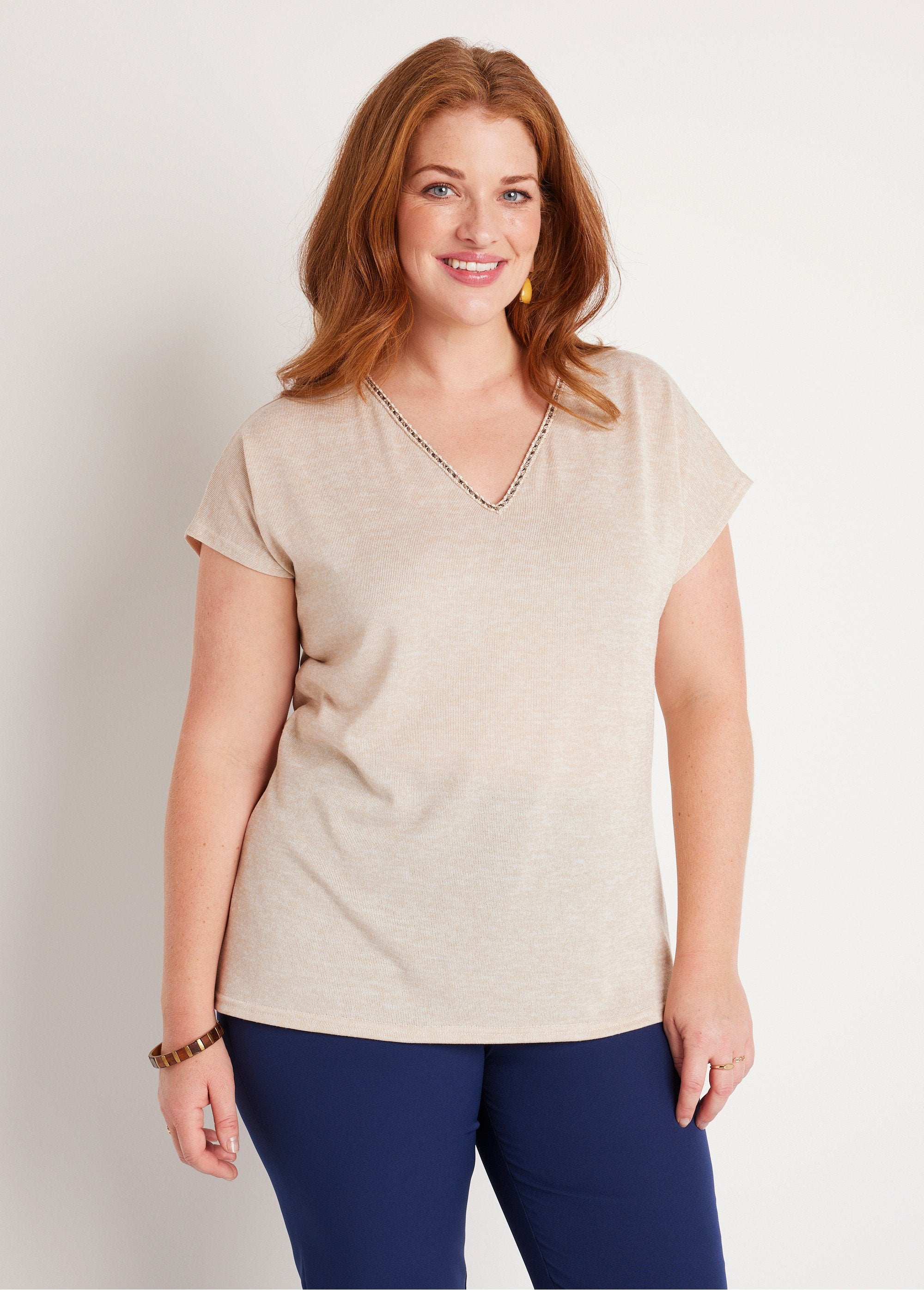 Short_plain_linen_effect_t-shirt_String_FA1_curvy