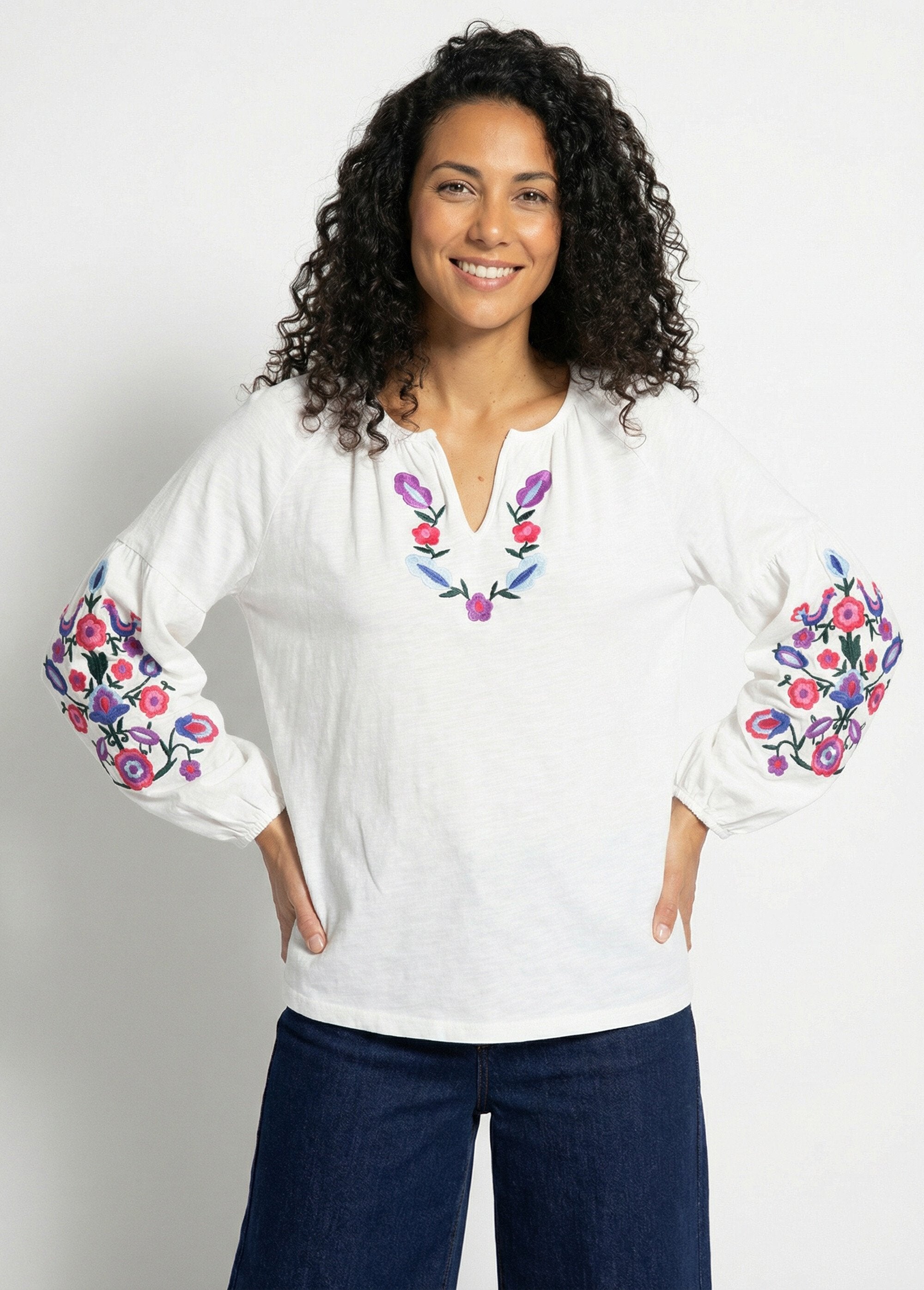 T-shirt_long_brodé_manches_longues_Blanc_FA1_slim