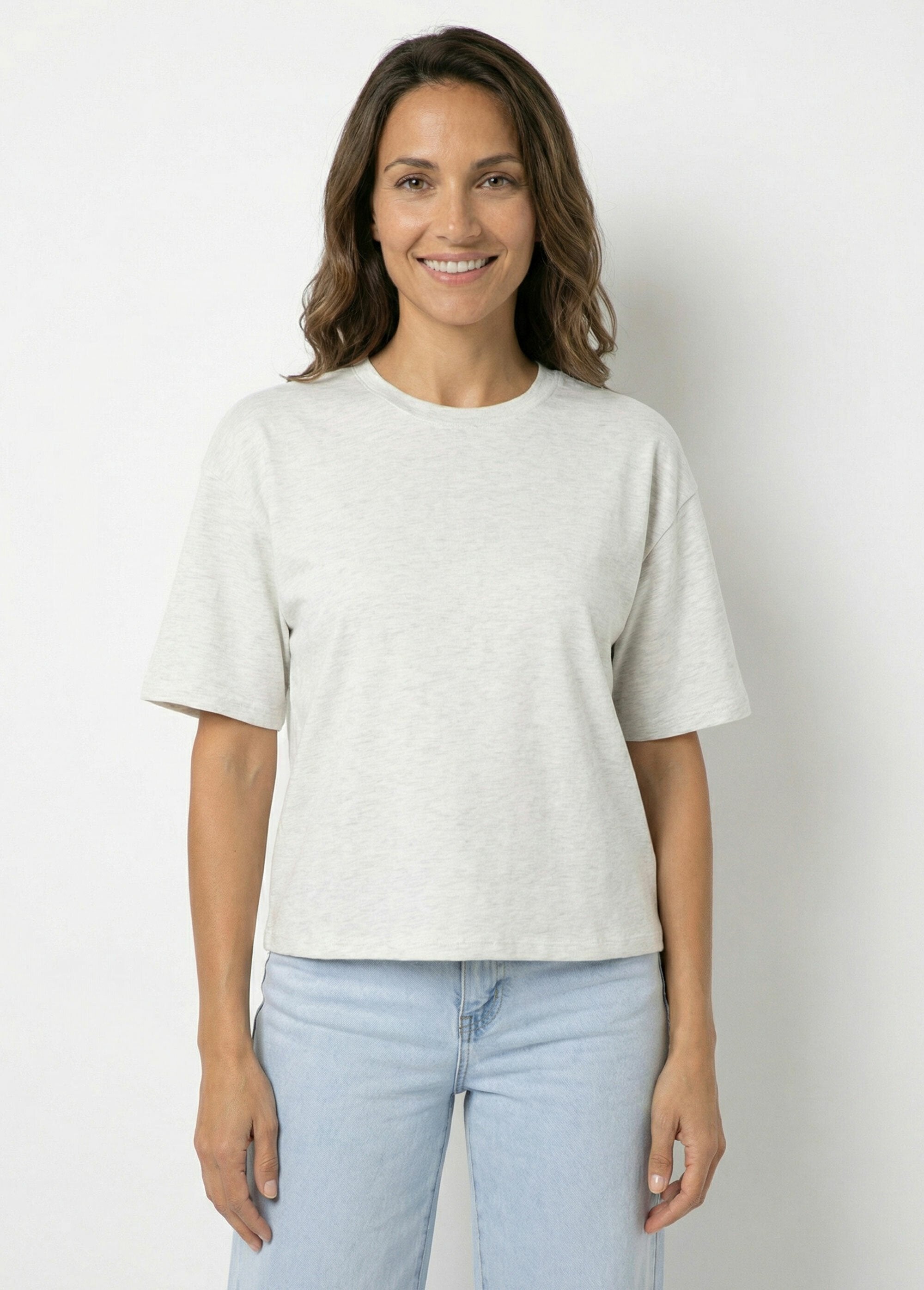 Loose_stretch_short-sleeved_T-shirt_Heather_gray_FA1_slim
