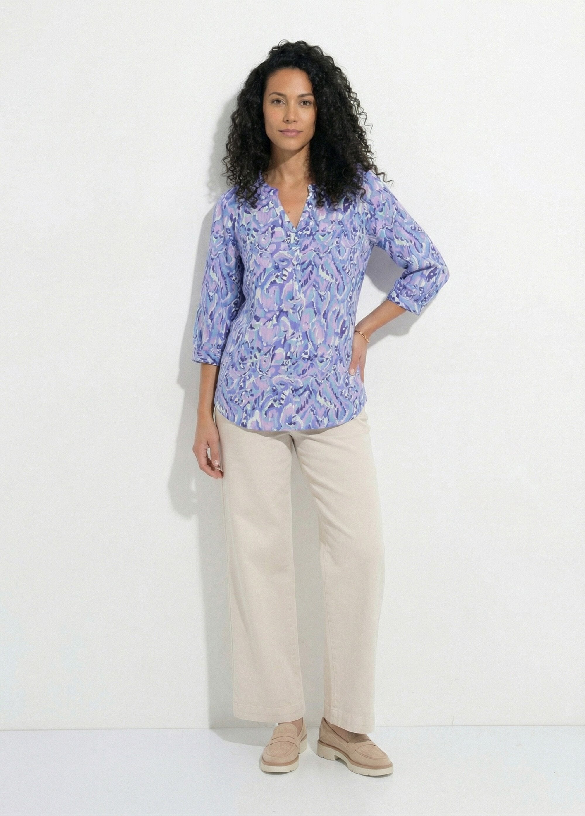 Loose_long_printed_tunic_with_3/4_sleeves_Blue_print_SF1_slim