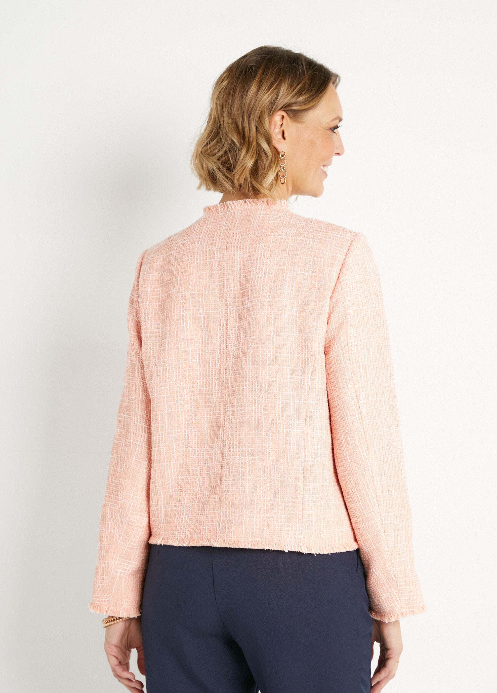 Short_buttoned_collarless_jacket_in_plain_woven_fabric_Apricot_DO1_slim